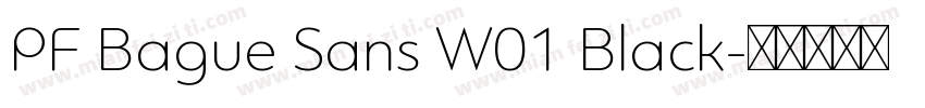 PF Bague Sans W01 Black字体转换